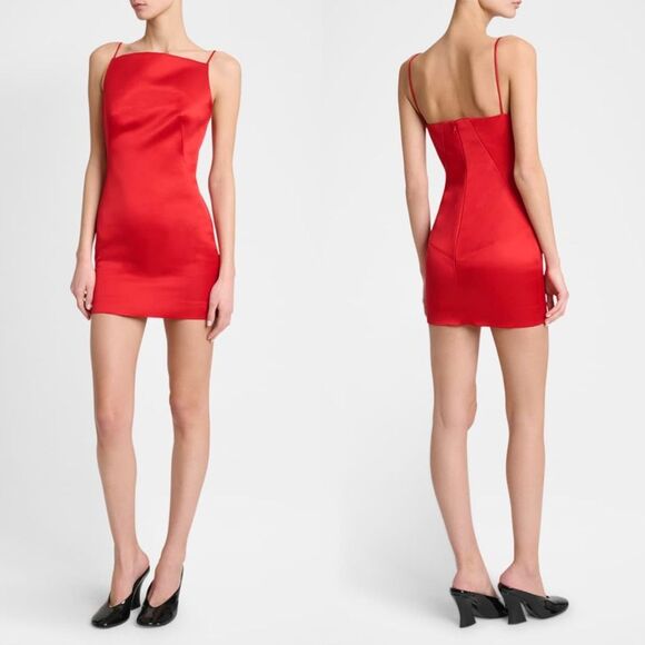 Givenchy Satin Mini Dress in Red FR38/US6 $2750 - Picture 2 of 10